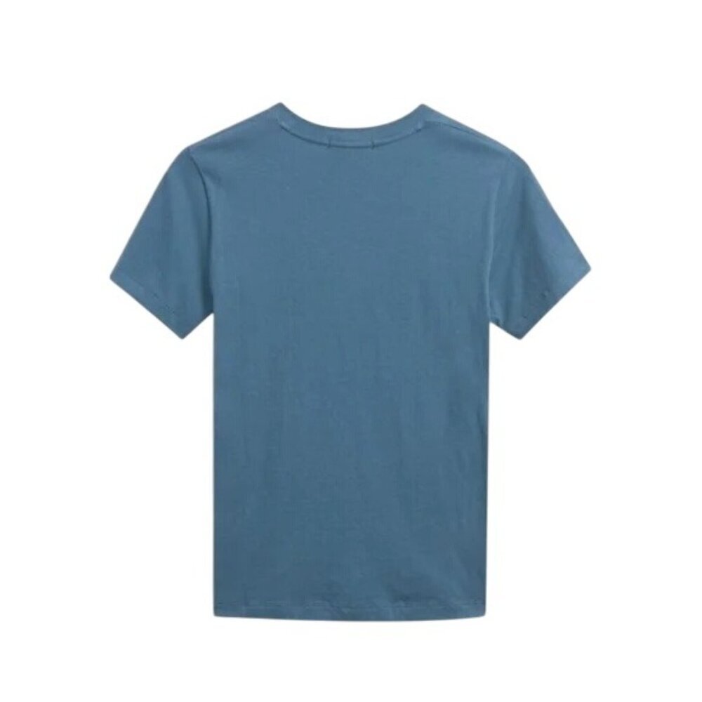 Frye Logo Blue V-Neck Short Sleeve T-shirt - Picture 3 of 8